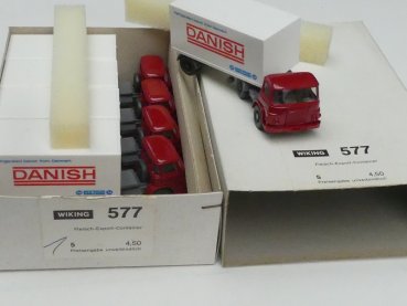 1/87 Wiking Händlerpackung MAN Danish DK Koffer-Sattelzug 5 Modelle 577