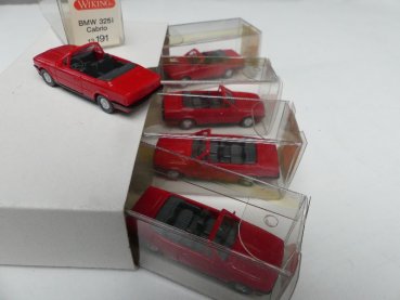 1/87 Wiking Händlerpackung BMW 325i Cabrio rot 5 Modelle 191 1