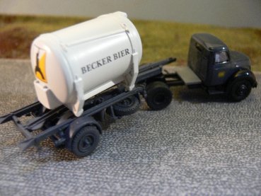 1/87 Brekina Magirus Rundhauber Tankcontainer Becker Bier Sondermodell Reinhardt