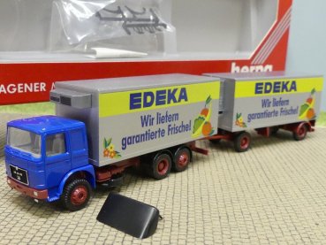 1/87 Herpa MAN F80 EDEKA Kühlkoffer-Hängerzug 818095