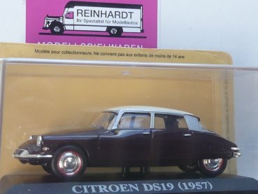 1/43 Citroen DS 19 1957 nachtbordeauxrot Dach creme