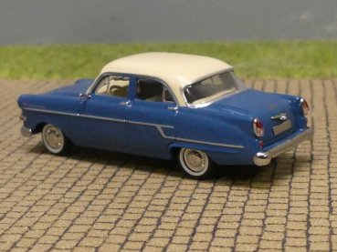 Preview: 1/87 Brekina Opel Kapitän 1956, blau/hellelfenbein 20888