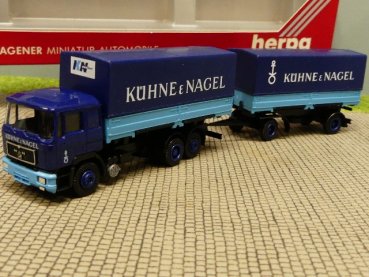 1/87 Herpa MAN F90 Kühne & Nagel Wechselpritschen Hängerzug 859050