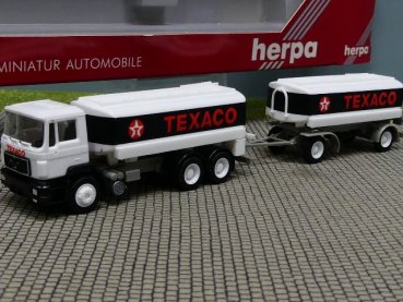 1/87 Herpa MAN F90 TEXACO Tank Hängerzug 864003
