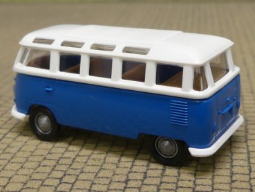 1/87 Brekina # 1640 VW T1 Samba weiß/blau 31824