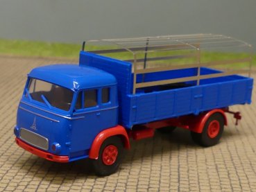 1/87 Brekina Magirus Pluto blau Pritsche mit Spriegelgestell 83013