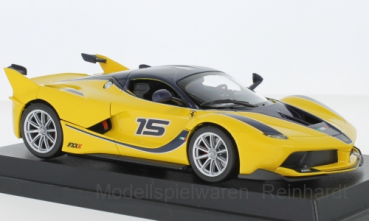 1/24 Burago Ferrari FXX K gelb #15 26301