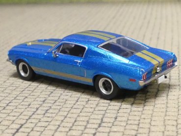 Preview: 1/87 Brekina Ford Mustang GT 350 Fastback blau-metallic 1968, 19610