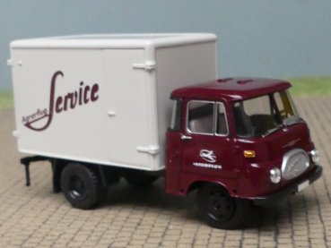 1/87 Brekina Robur LO 2500 Agrarflug Service Interflug Koffer-LKW Trittstange rechts fehlt!!