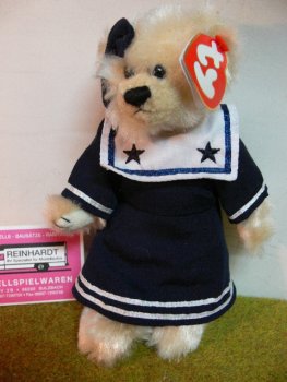 TY 90 Ty Teddy Breezy "Ahoy Mate" mit Matrosenkleid ca.21 cm mit Wattefüllung