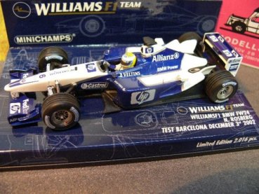 1/43 Minichamps Williams F1 BMW FW24 N. Rosberg Test Barcelona December 3rd 2002 400020099