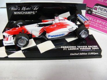 1/43 Minichamps Panasonic Toyota F1 Launch Version 2003