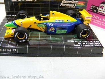 1/43 Minichamps Benetton Ford B191B Michael Schumacher 1992 400920119
