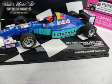1/43 Minichamps Red Bull Sauber Ford Launch Version Herbert 96 430960084