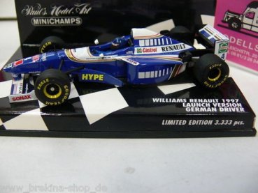 1/43 Minichamps Williams F1 Renault Launch Version 1997 SONDERPREIS 19,99 €