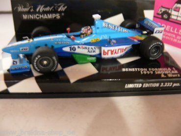 1/43 Minichamps Benetton Formula 1 A. Wurz Showcar 1999 430990080