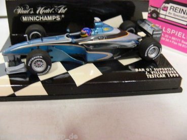 1/43 Minichamps B.A.R 01 Supertec Villeneuve Testcar 99 430990120