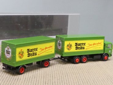 1/87 Albedo MAN F80 Barre Bräu Koffer-Hängerzug