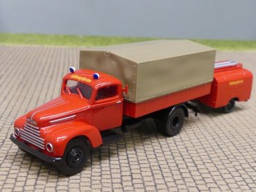 1/87 Brekina Ford FK 3500 mit Anhänger Räddningstjänsten Dänemark DK 49016