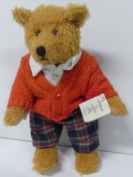 Bing Teddybär ca. 25cm Classic Collection mit karierte Hose und Strickweste