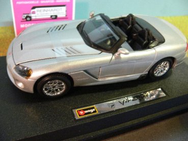 1/24 Burago Dodge Viper SRT-10 Cabrio silber 22058