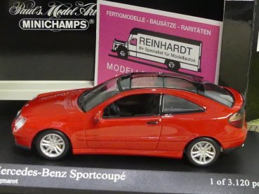 1/43 Minichamps MB C-Klasse Sportcoupe 2001 rot 430 030000