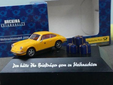 1/87 Brekina Porsche 911 Deutsche Post Weihnachtsmodell 2006