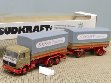1/87 Herpa  MB NG Südkraft Spedition SKS Wechselplanen-Hängerzug