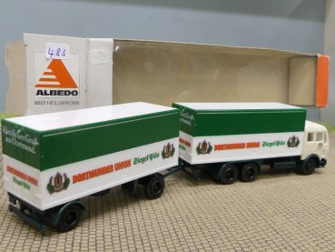 1/87 Herpa Albedo MB NG Dortmunder Union Siegel Pils Koffer HZ #483