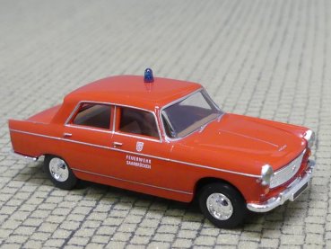 1/87 Brekina Peugeot 404 Feuerwehr Saarbrücken