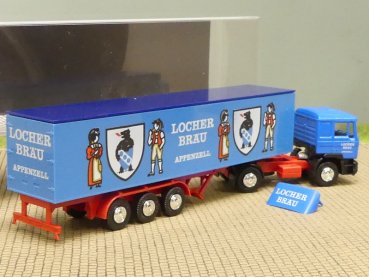 1/87 Herpa Albedo MAN F90 LOCHER BRÄU Appenzell Koffer-Sattelzug