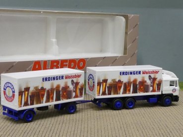 1/87 Albedo MAN F90 Erdinger Weissbier Koffer-Sattelzug