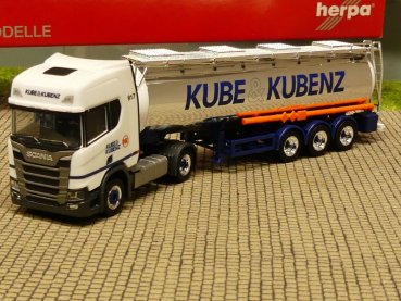 1/87 Herpa Scania CR 20 HD Kube & Kubenz Chromtank SZ 311830