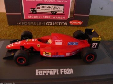 1/43 Kyosho Ferrari F92A #27 J.Alesi F1 7084 SONDERPREIS 17,99 €