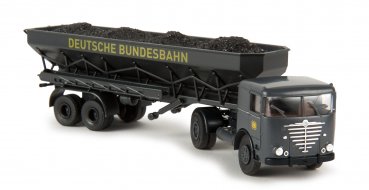 1/87 Brekina Büssing LS 11 DB Kohlenkuli Deutsche Bundesbahn Sattelzug 79214