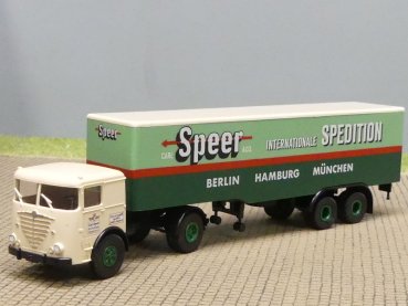 1/87 Brekina Büssing LS 11 Speer Berlin Hamburg München Koffer-Sattelzug