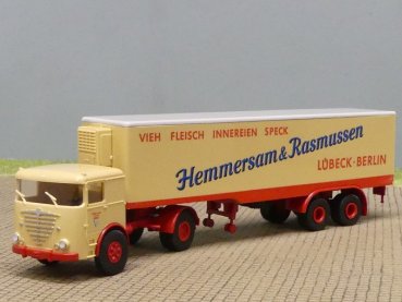 1/87 Brekina Büssing LS 11 Hemmersam & Rasmussen Koffer-Sattelzug