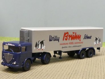 1/87 Brekina Büssing LS 11 Willy Bruhn Kühlkoffer-Sattelzug 7913