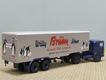 1/87 Brekina Büssing LS 11 Willy Bruhn Kühlkoffer-Sattelzug 7913