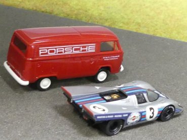 1/87 Brekina SET Vw T2 PORSCHE + Porsche 917K Martini Racing #3 Sebring 1971