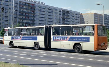 1/87 Brekina Ikarus 280 BVB Berlin (Ost) Florena Kosmetik Linksträger 96221 Sondermodell Reinhardt