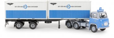 1/87 Brekina Scania LBS 76 NSB 2 x 20ft-Container Sattelzug 85186