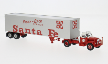 1/87 Brekina Mack B61 Santa Fe, Koffer-Sattelzug 85983