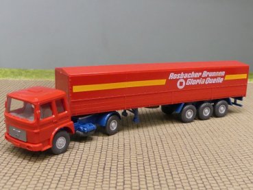 1/87 Wiking MAN F80 Rosbacher Brunnen Gloria Quelle dunkelrot 517 5