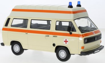 1/24 Motor Max VW T3 Hochdach Ambulanz beige orange MOM79595