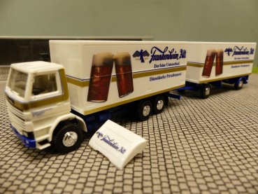 1/87 Herpa Scania 142 Frankenheim Alt Düsseldorf Koffer HZ #766
