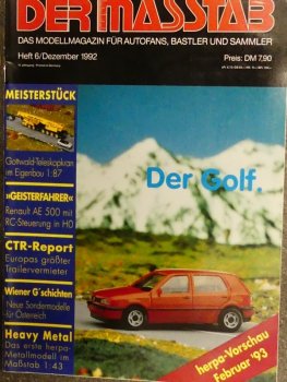 Herpa Der Masstab 1992/6 Dezember