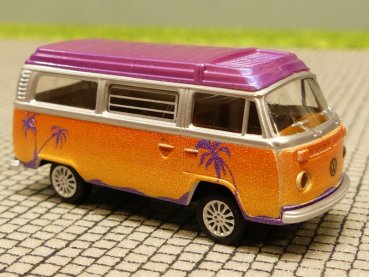 1/87 Brekina VW T2 Bus Sonnenuntergang Dach lila Reinhardt Hot Bulli