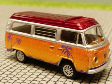 1/87 Brekina VW T2 Bus Sonnenuntergang Dach dunkelrot Reinhardt Hot Bulli