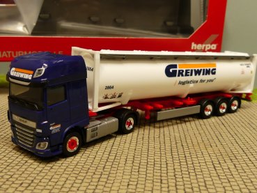 1/87 Herpa DAF XF SSC E6 40ft. Drucksilocontainer SZ Greiwing 312004